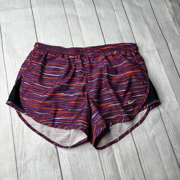 Nike Dri-Fit Purple Stripe Track Shorts Running Athletic Activewear Short Size S - Picture 2 of 8